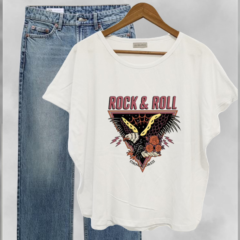 Remera Rock n roll strong and fearless